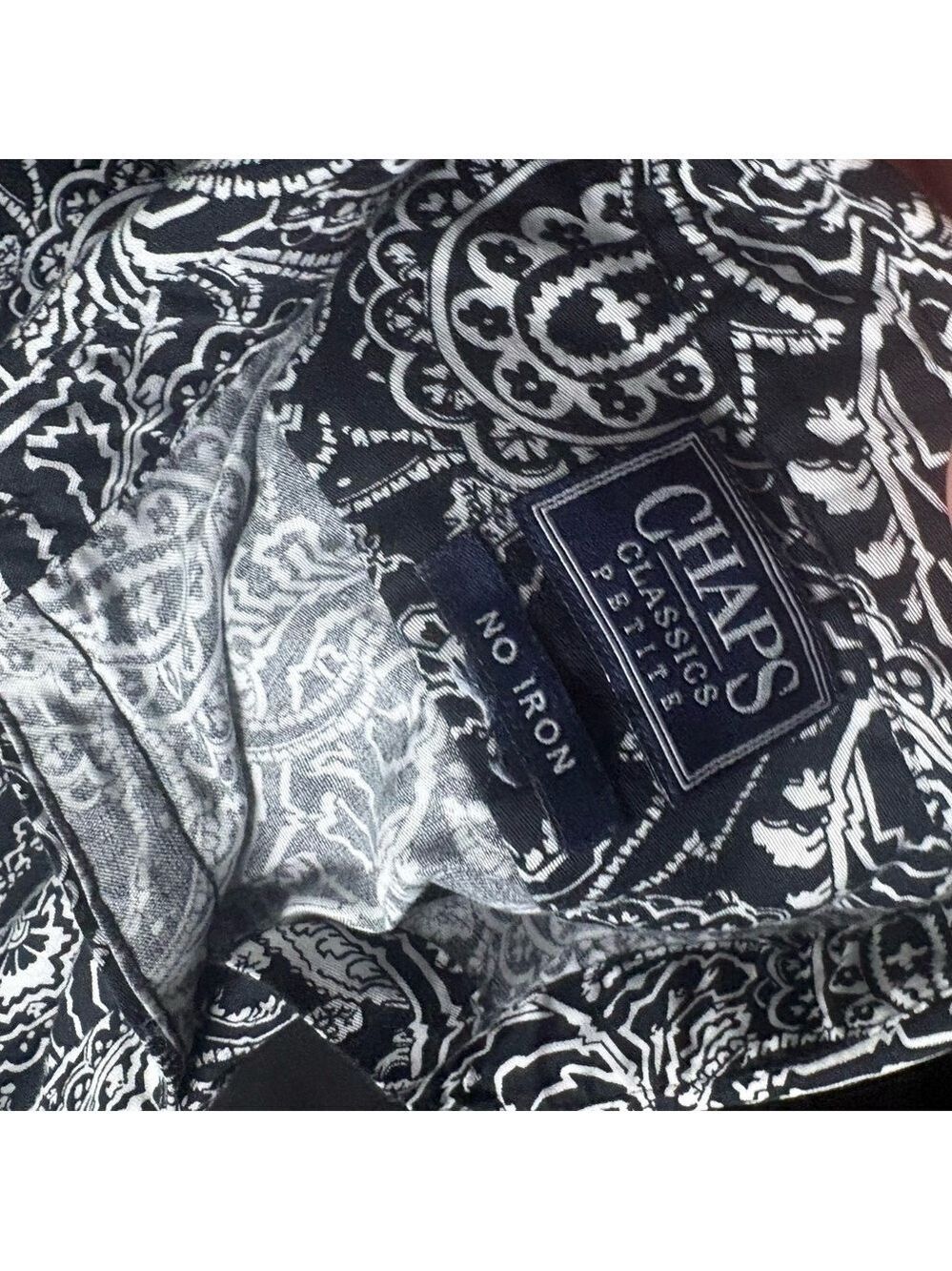 Chaps Monochrome Paisley Top